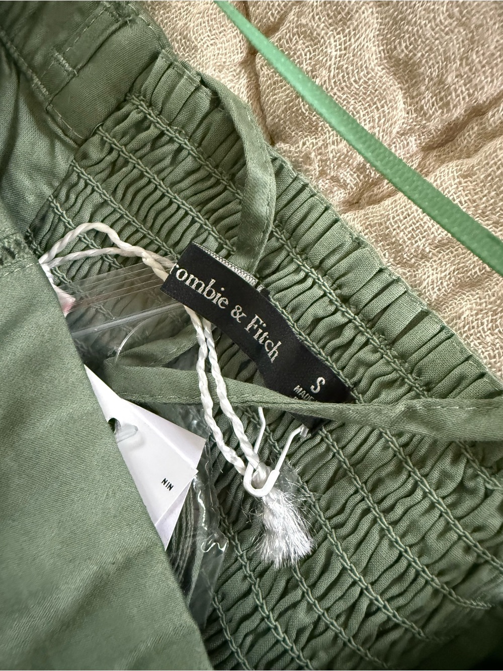 NWT Abercrombie & Fitch Strapless Olive Midi Dress - Picture 5 of 6
